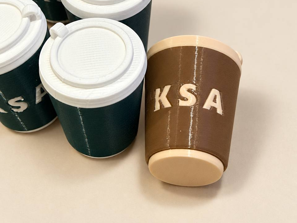 Coffee cup keychain