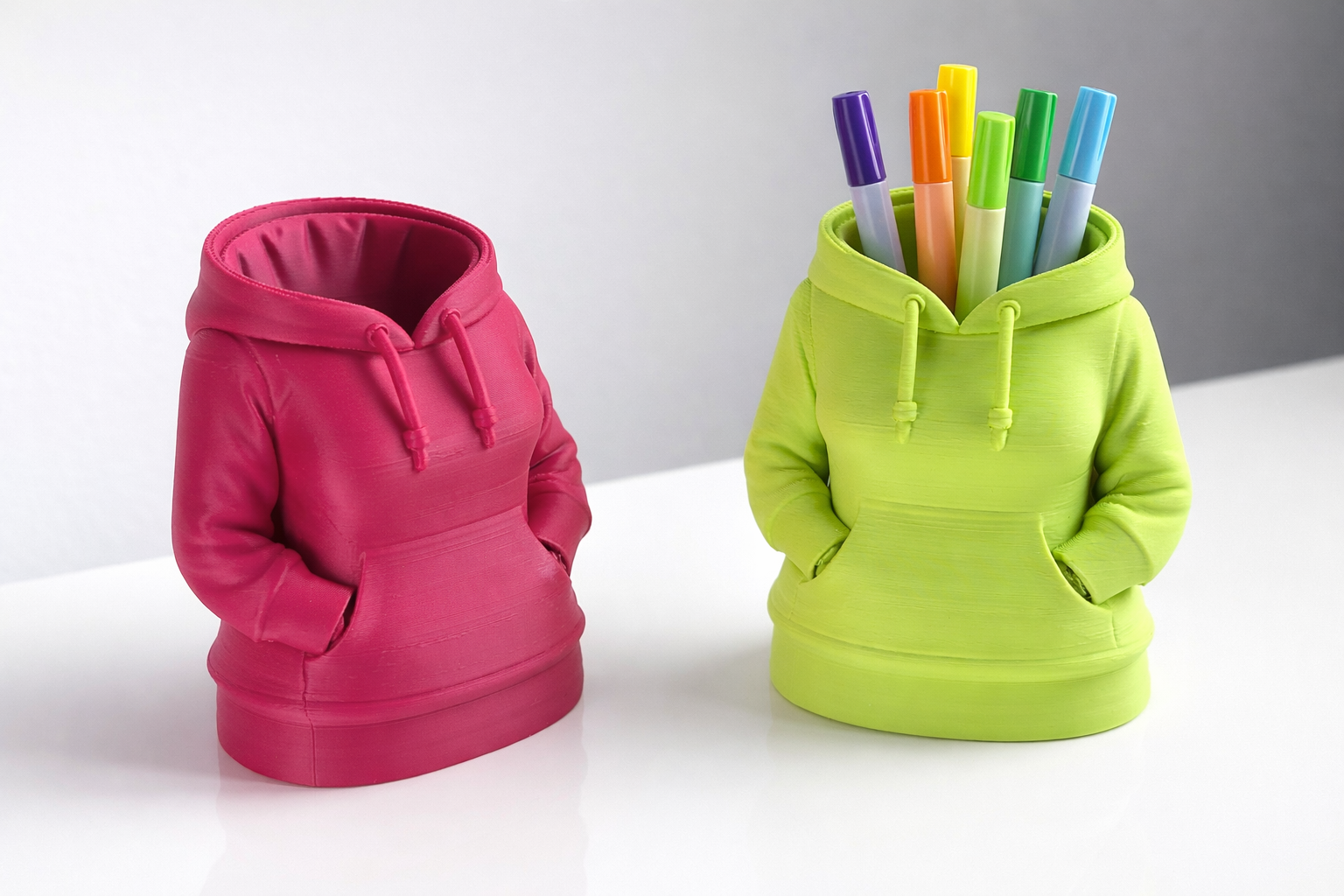 Female Hoodie Style Pen Holder β Desk Organizer with Hoodie Design
