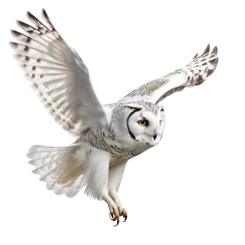 Flying Snowy Owl