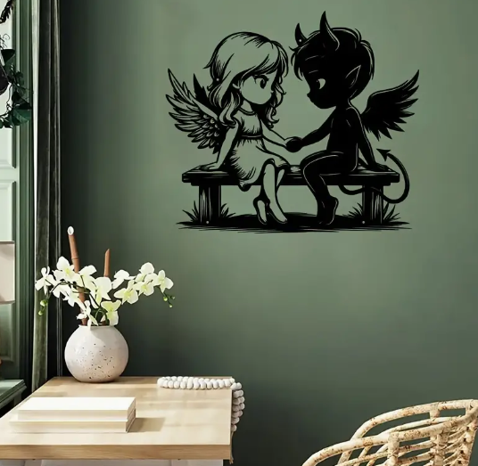 Angel and Devil Semi-conscious Wall Art