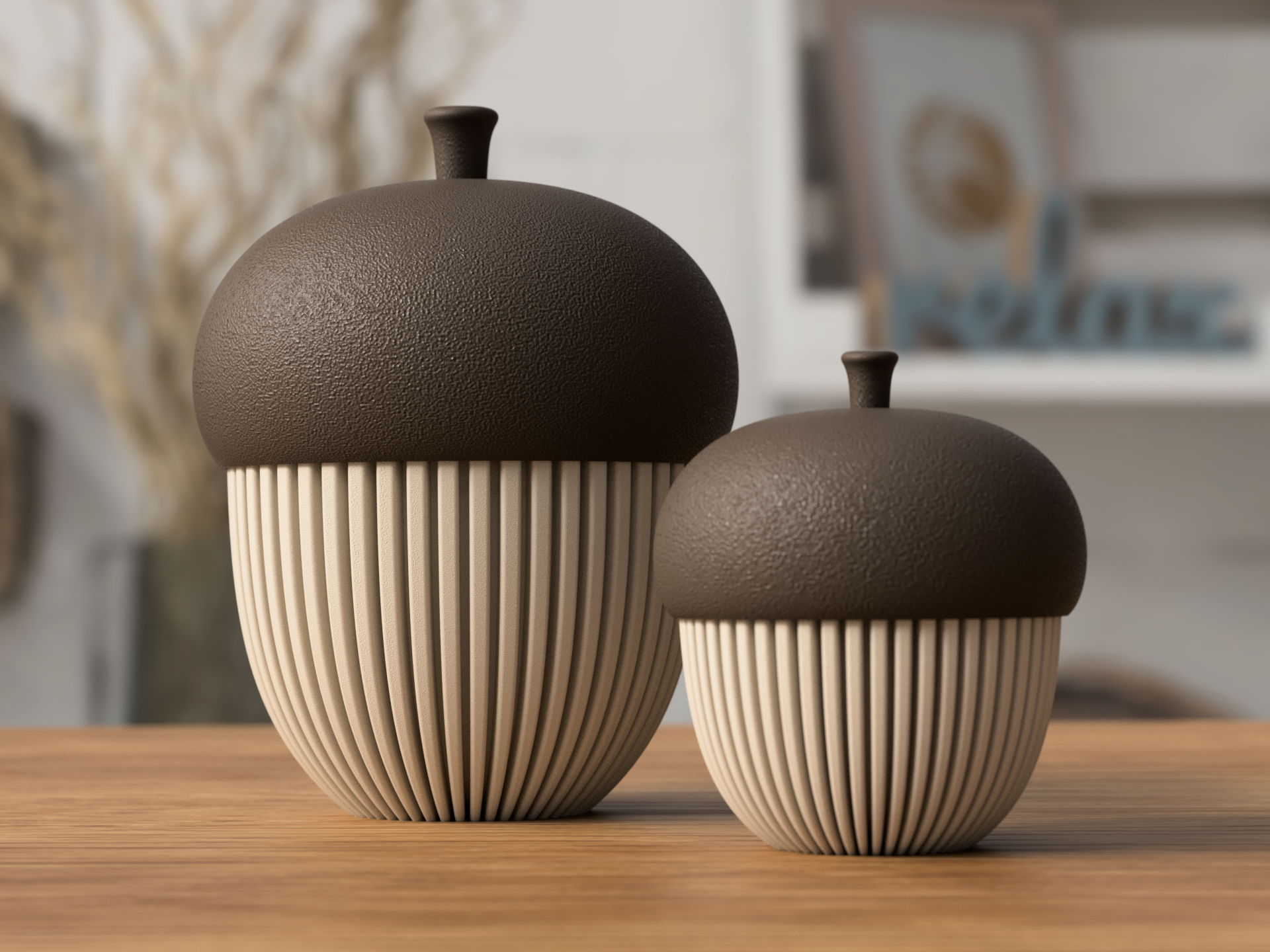 Acorn decoration container (tealight compatible)