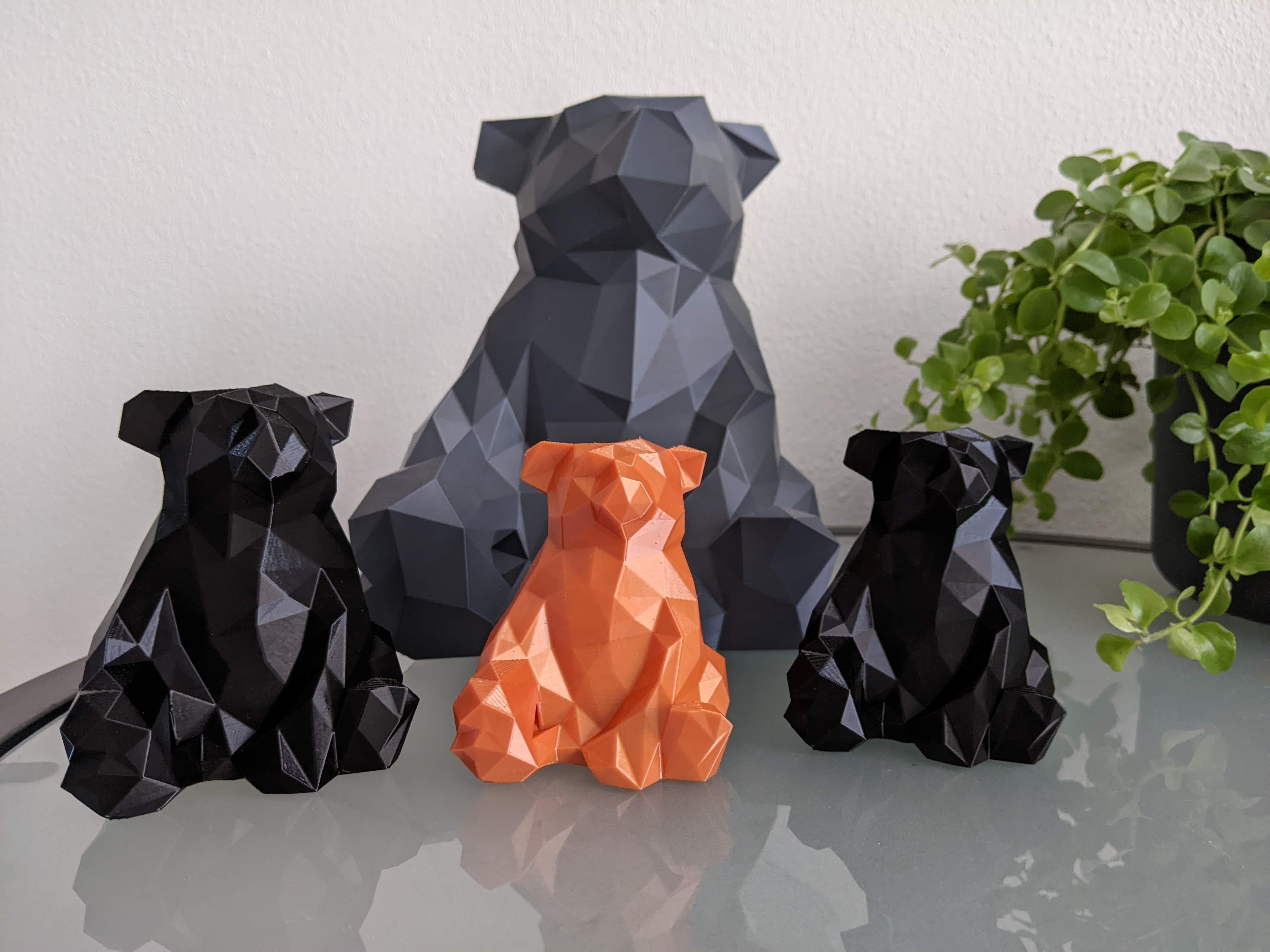 Chilling Low Poly Bear (no supports needed)