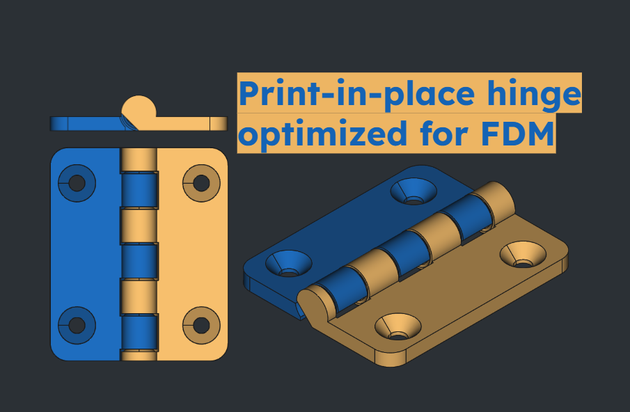 Print-in-place hinge optimized for FDM β Various Sizes