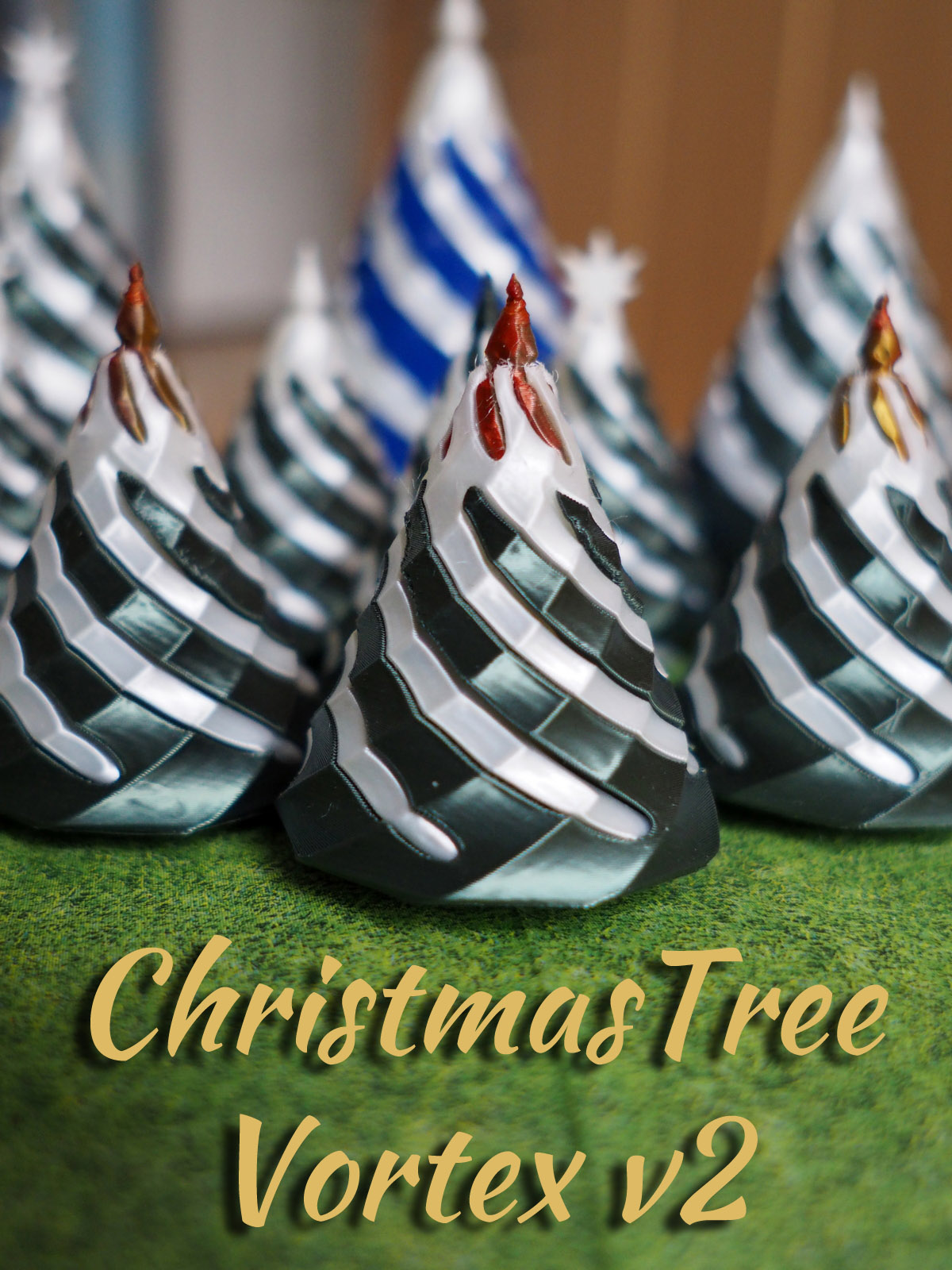 Christmas Tree double vortex illusion v2.1 - single extruder