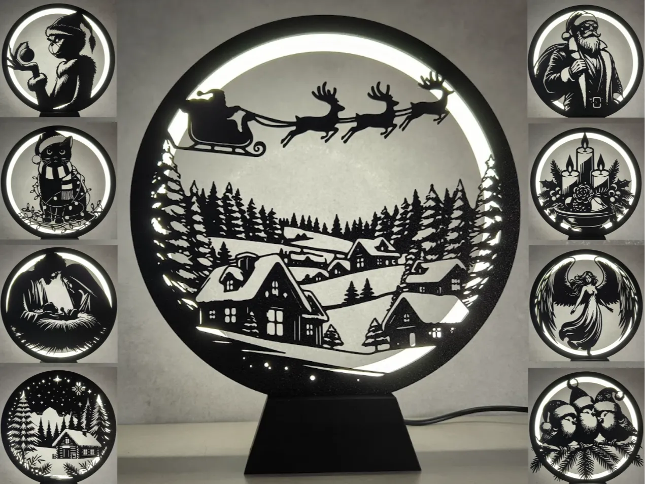 Christmas Panels for Ring Lamp