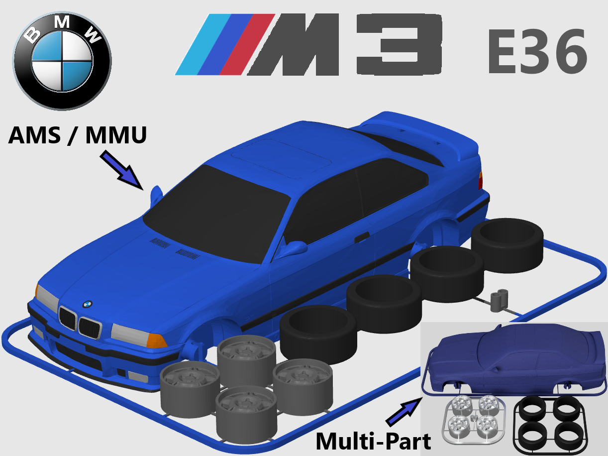 BMW M3 E36 CoupΓ© Kit Card (1:24 scale)