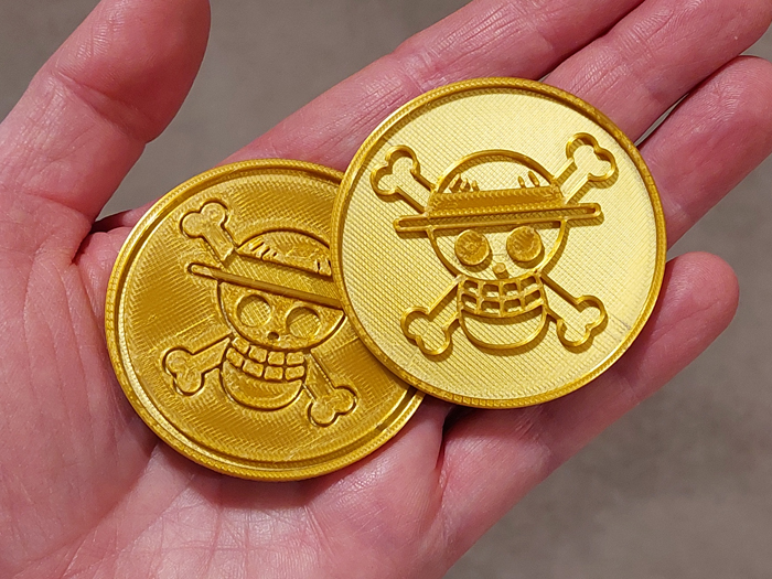 "The One Piece" Anime Treasure Coin Token - with the Straw Hat Pirates Logo