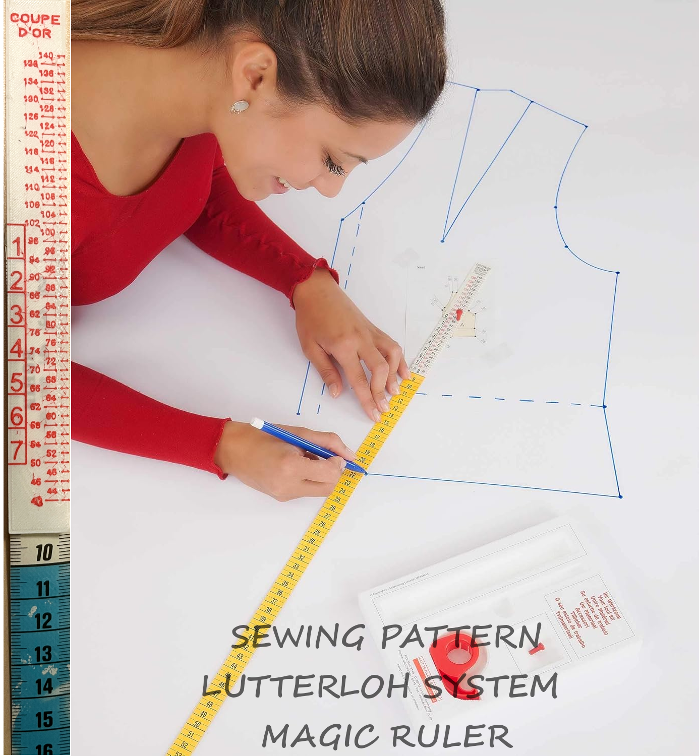 Sewing pattern lutterloh ruler