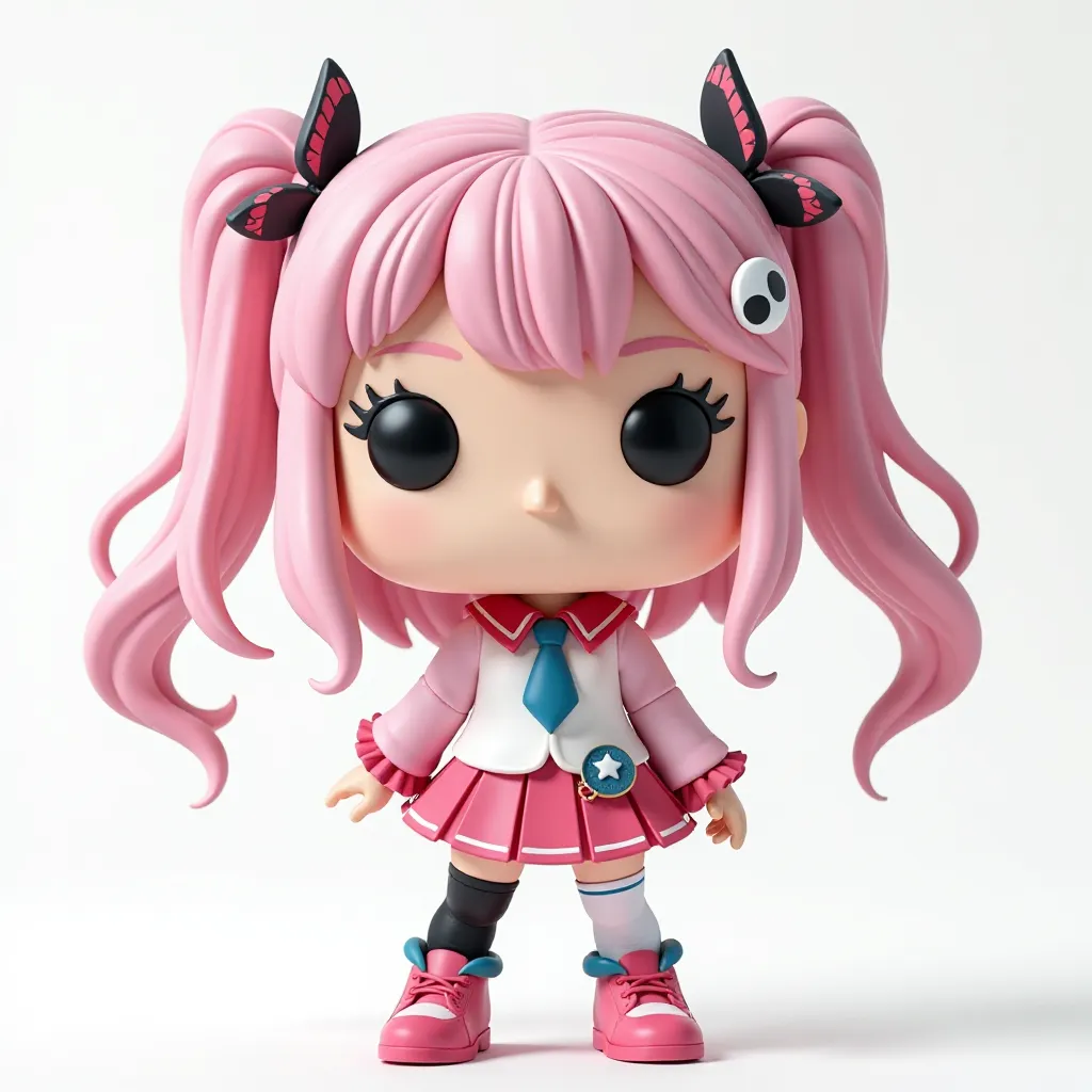 Cute Anime-Style Chibi Girl 3D Model for 3D Printing β Kawaii Collectible Figurine with Pink Hair and Pigtails β DIY Funko Pop-Inspired Desktop Toy
