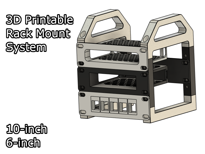 3D printable rack | 10-inch and 6-inch
