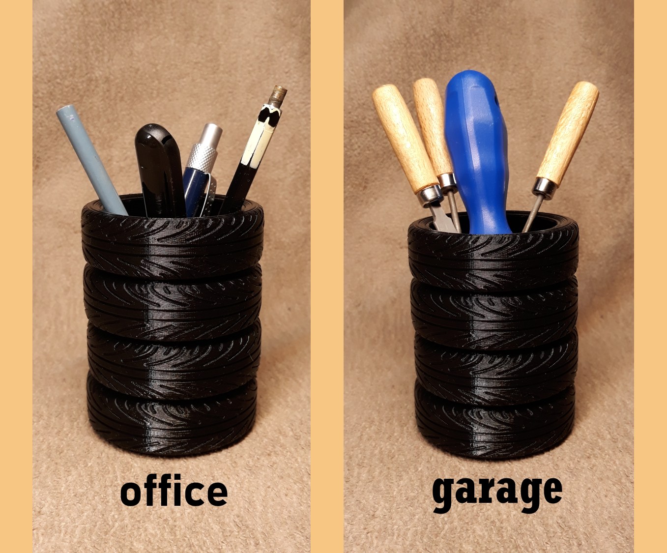 Tire stack pen holder