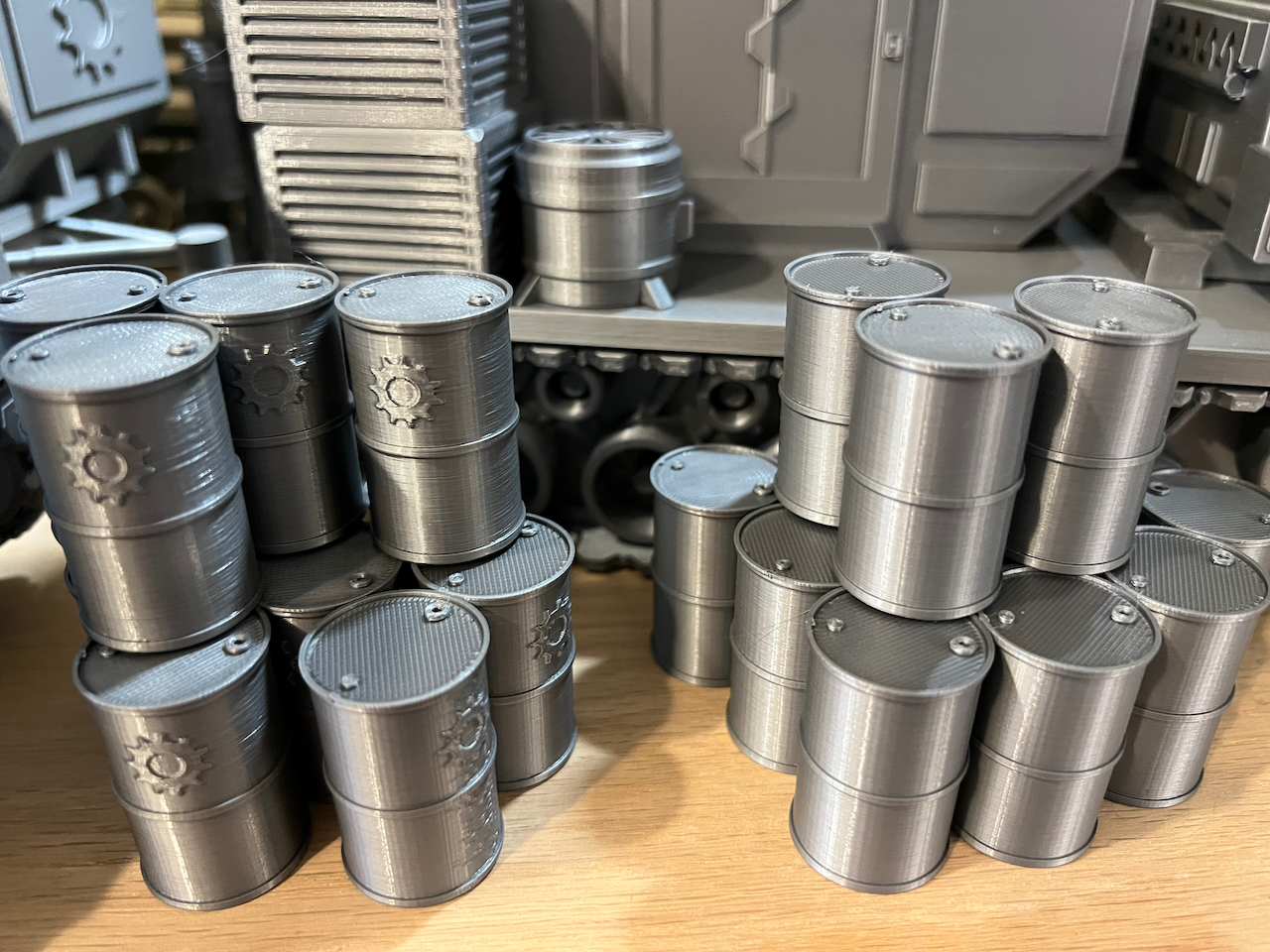 Barrels and Barrels with "Gear" logo