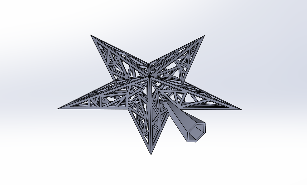 Low poly Christmas star tree-topper
