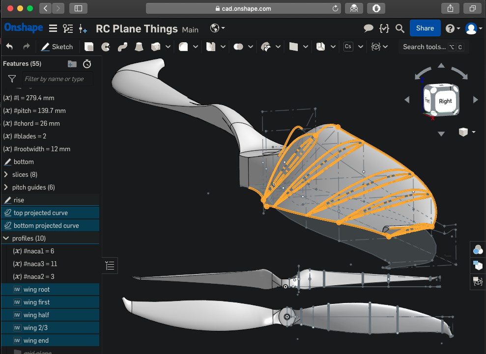 Drone/Plane Propellersβ generative design, any size