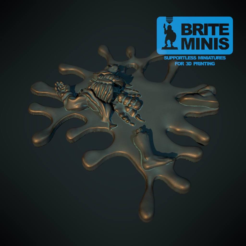 Bloody mess 28mm (supportless, FDM friendly)