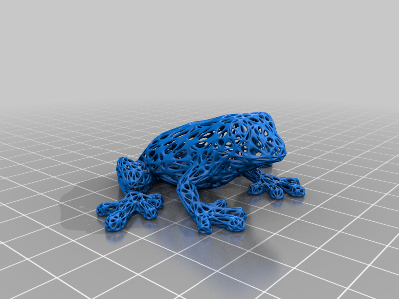 Hollow Mesh Frog (Voronoi Style)