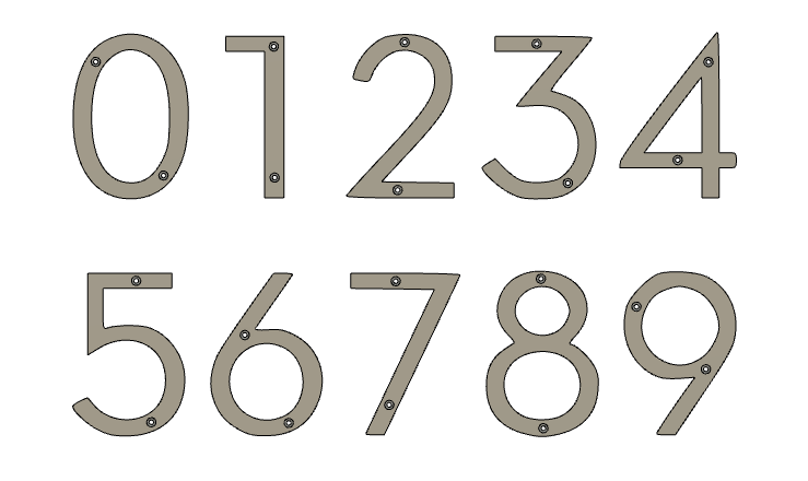 Modern House Numbers