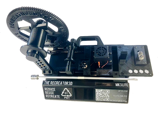 Turn PET1 plastic bottles into 3D filament with The Recreator 3D MK3Pro