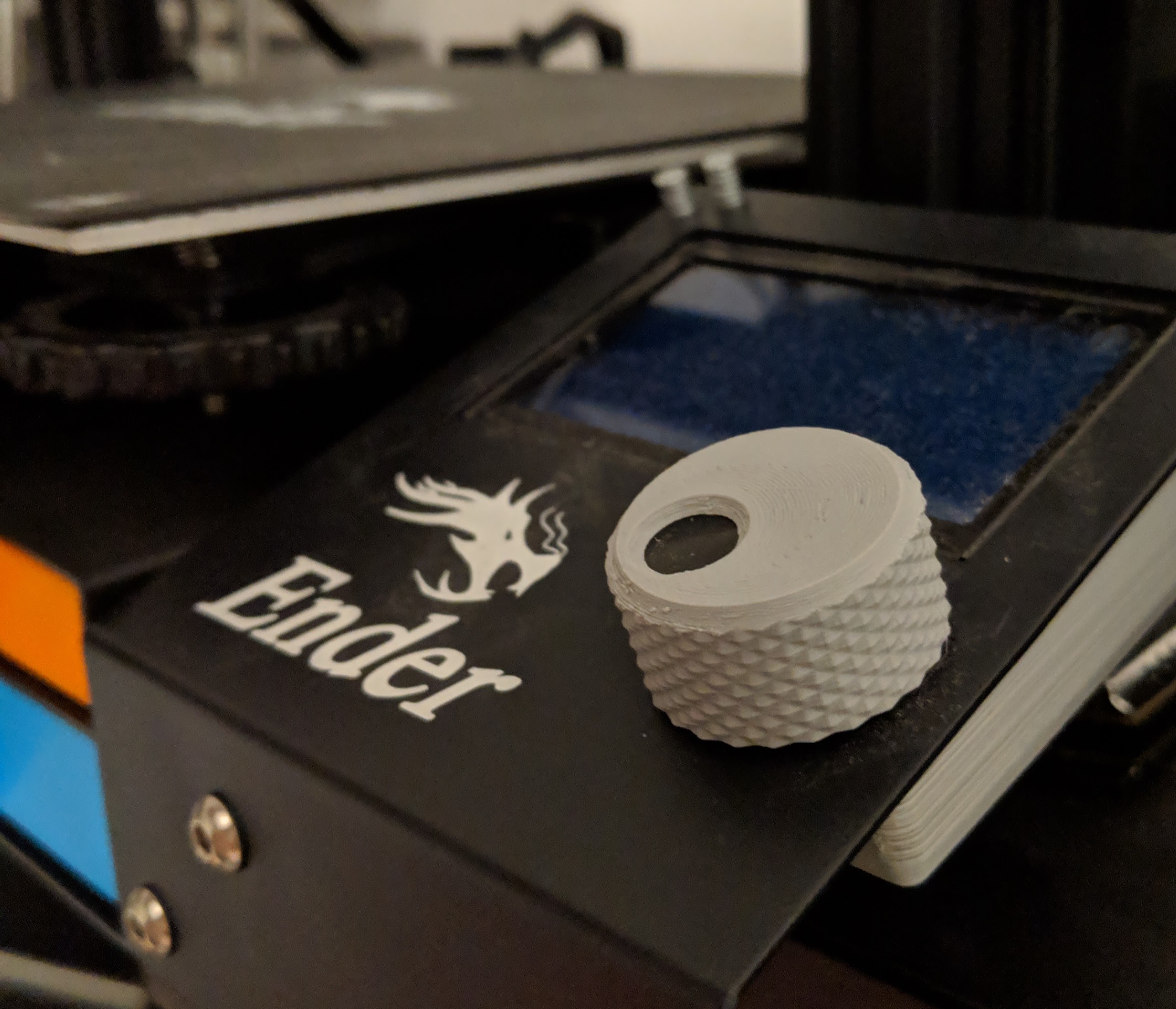 Knurled Controll Knob + Knob Cap for Ender 3