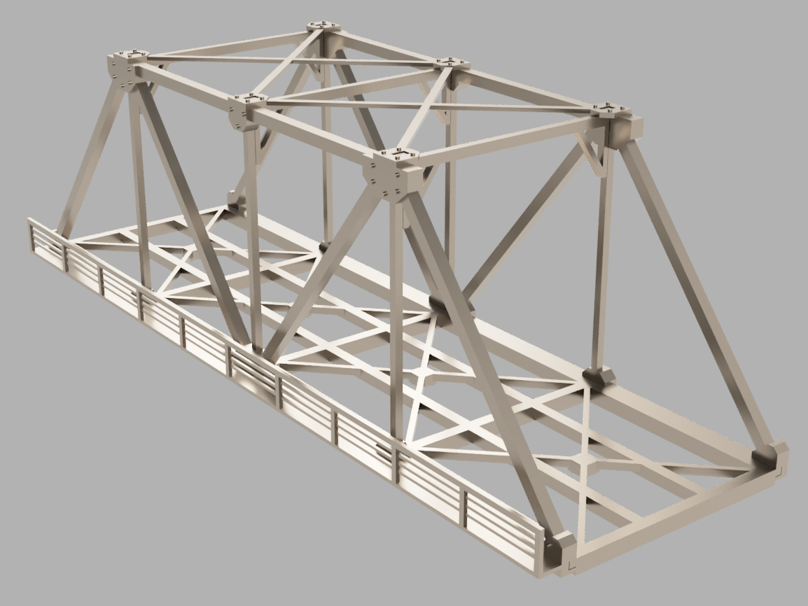 HO scale railway bridge