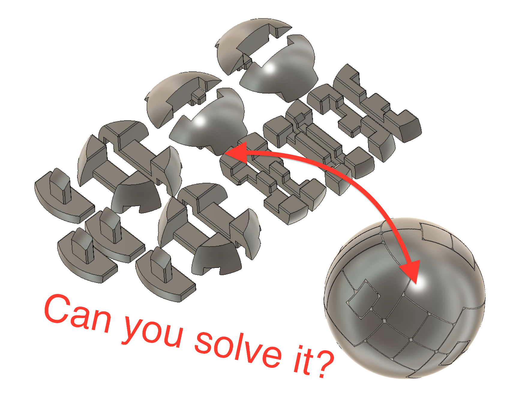3D-Puzzle Ball