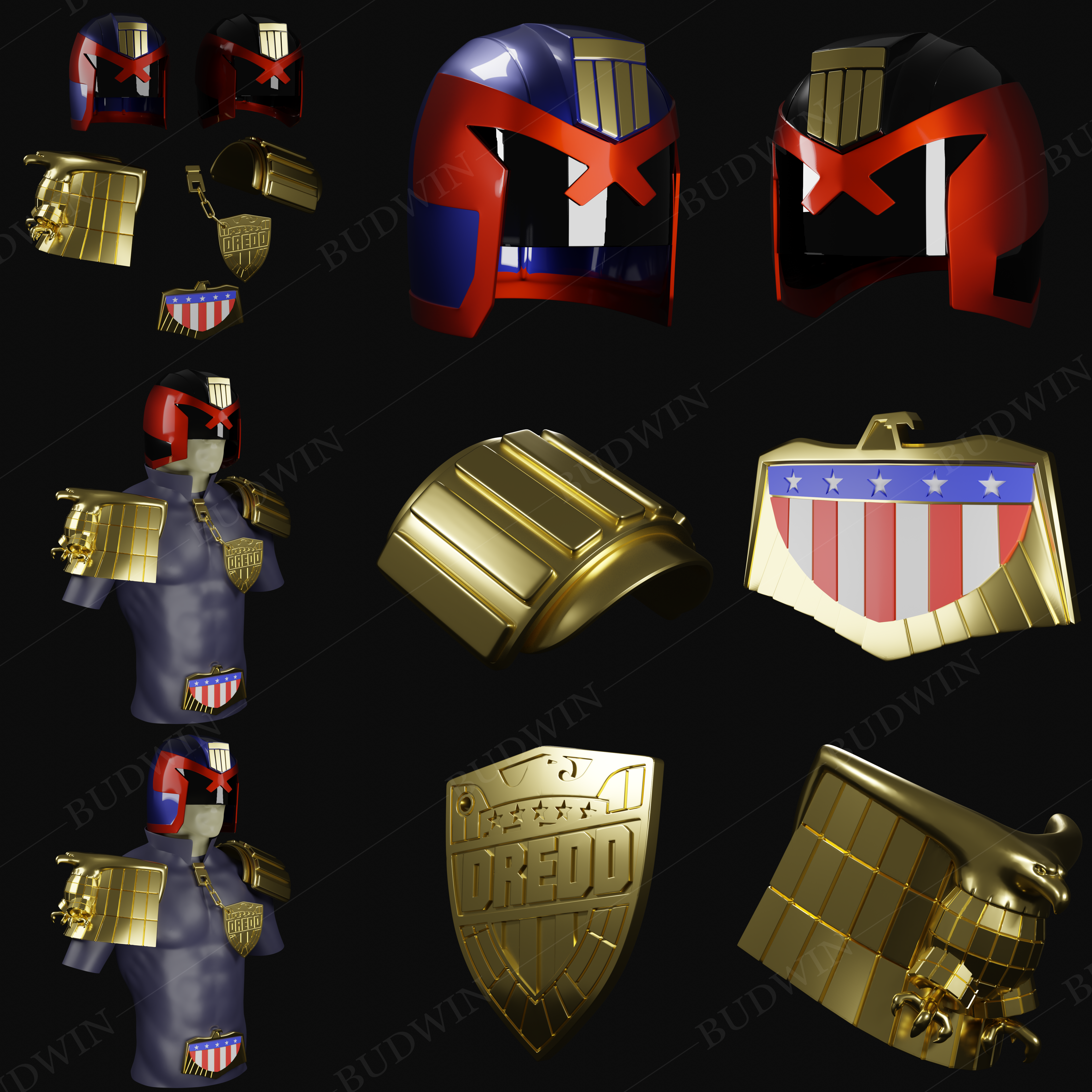 Judge Dredd Cosplay Set