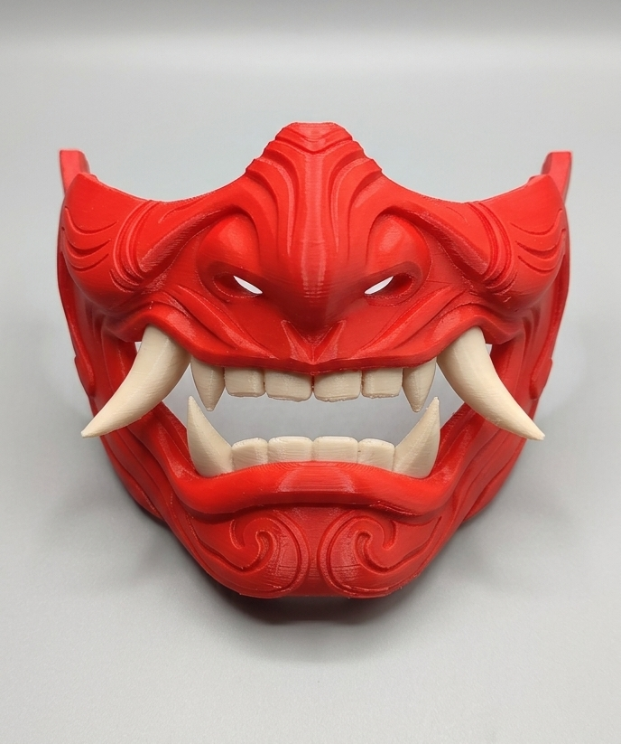Japanese Oni Mask β 3D Printable Samurai Demon Mask