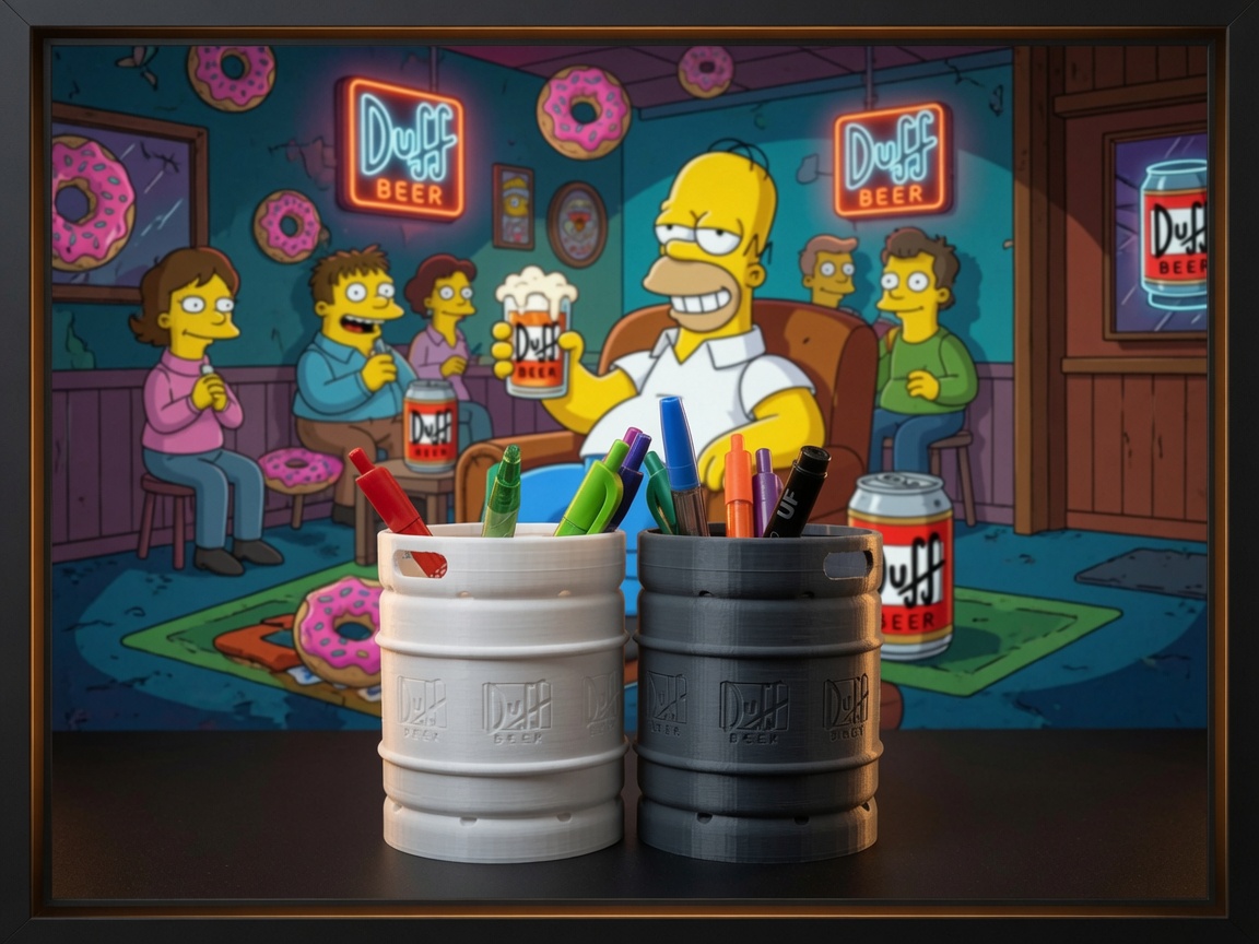 Barrel beer duff pencil holder