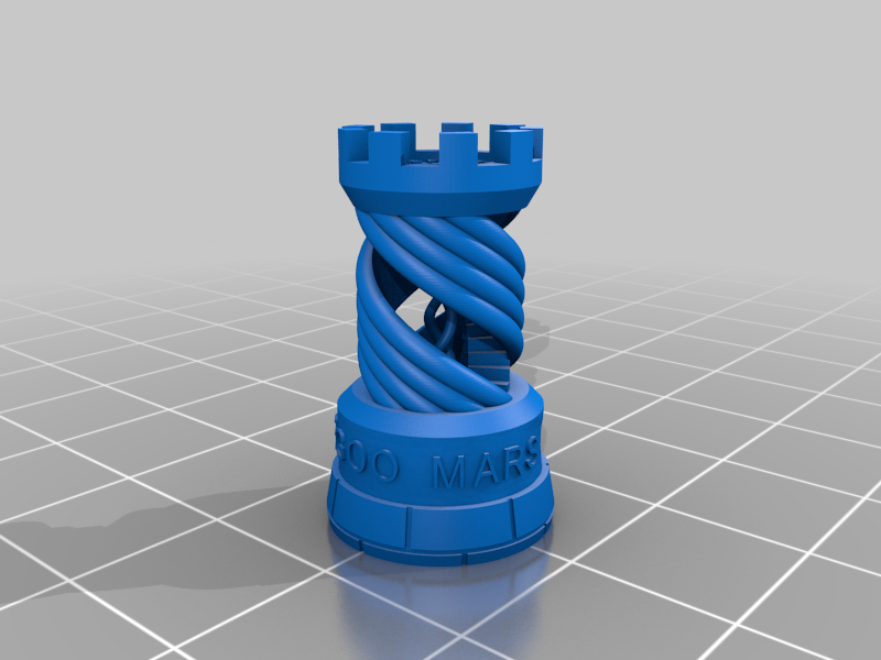Elegoo Resin printer testing STL, chess piece, rook