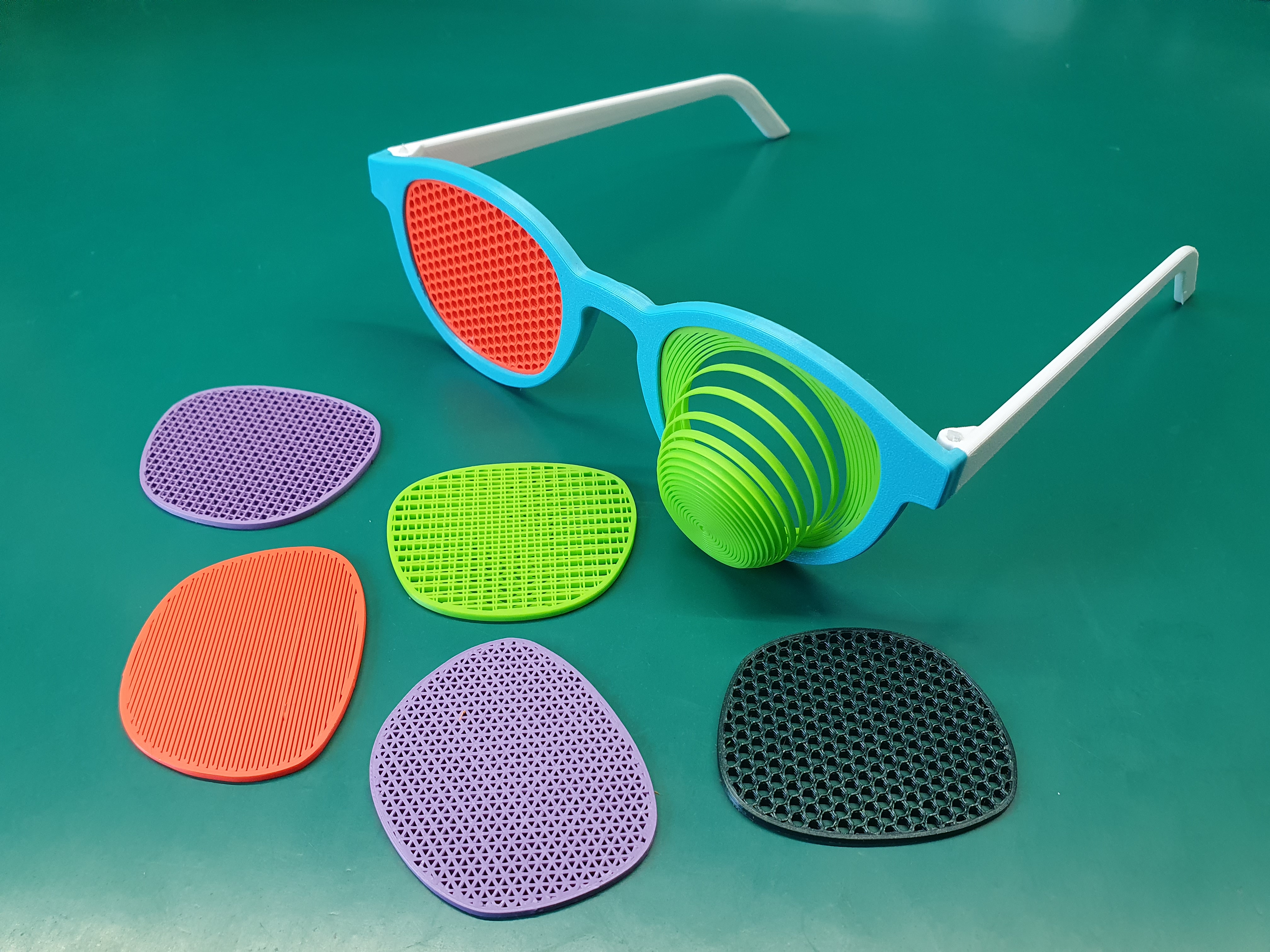 π Party fun "nerd" glasses with interchangable lenses (choose your own pattern)