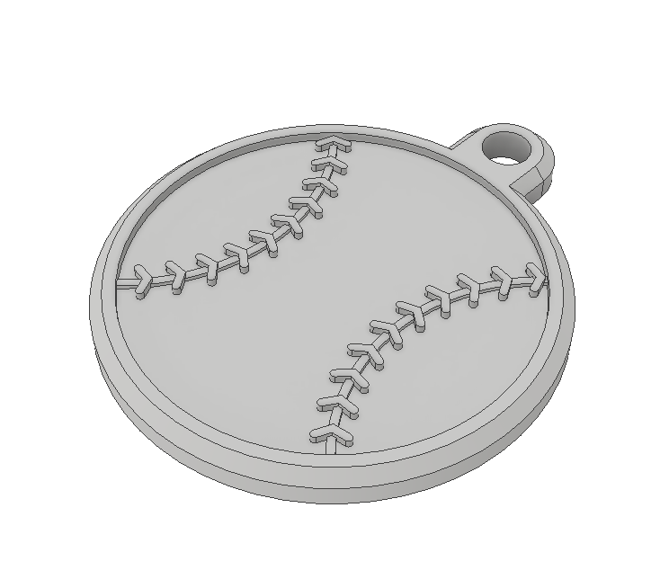 Baseball Keychain Nametag