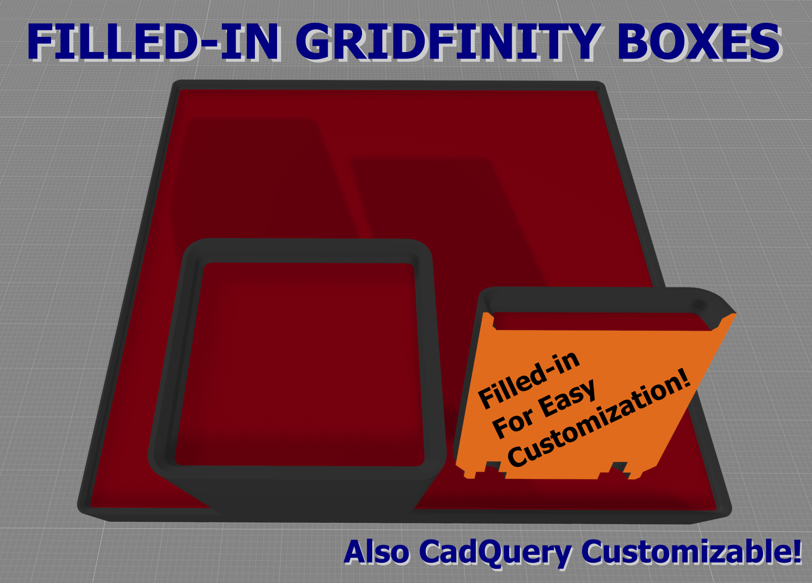 Filled-in Gridfinity Boxes (For Customization)