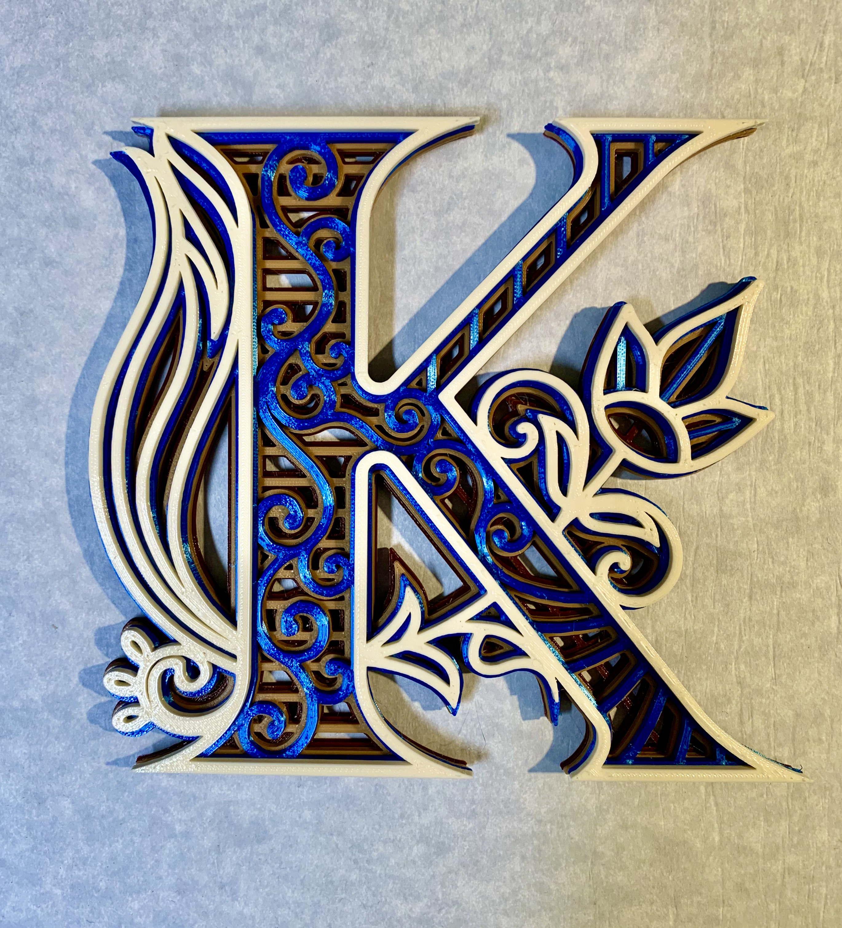 Ornate Letter K Monogram