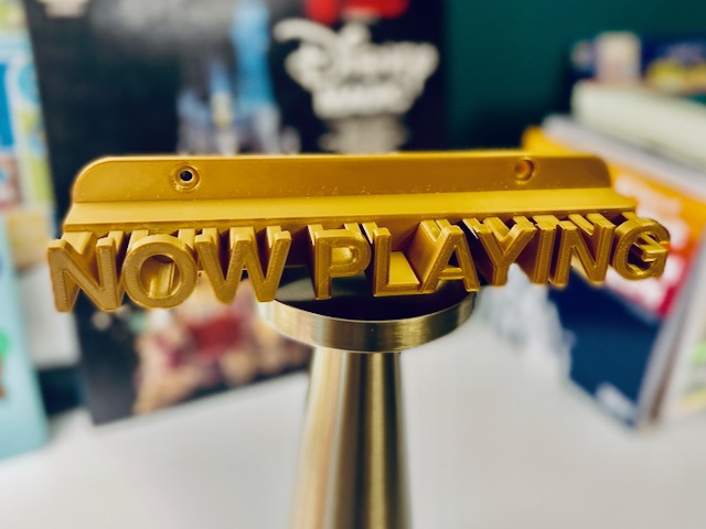 'Now Playing' vinyl record stand