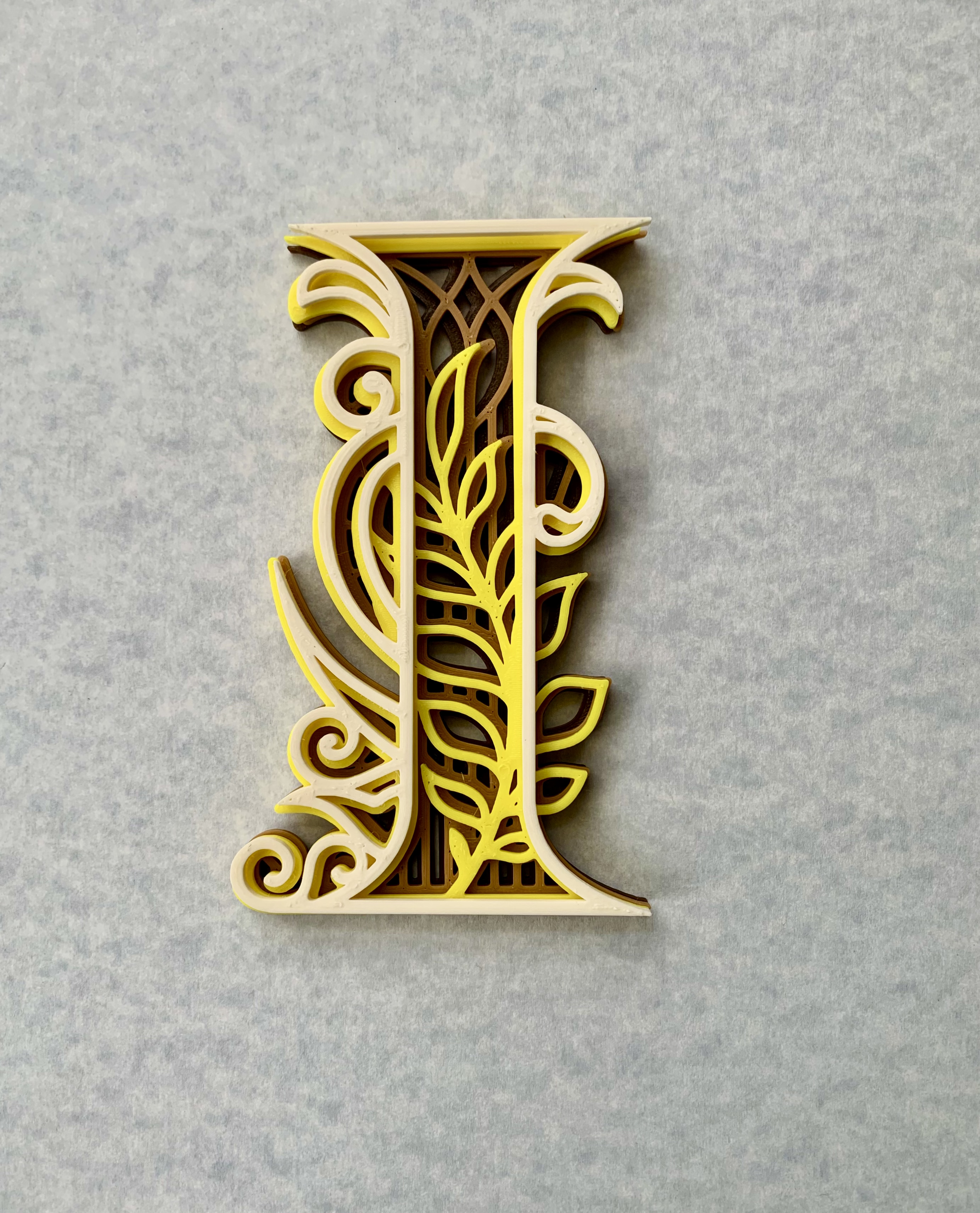 Ornate Letter I Monogram