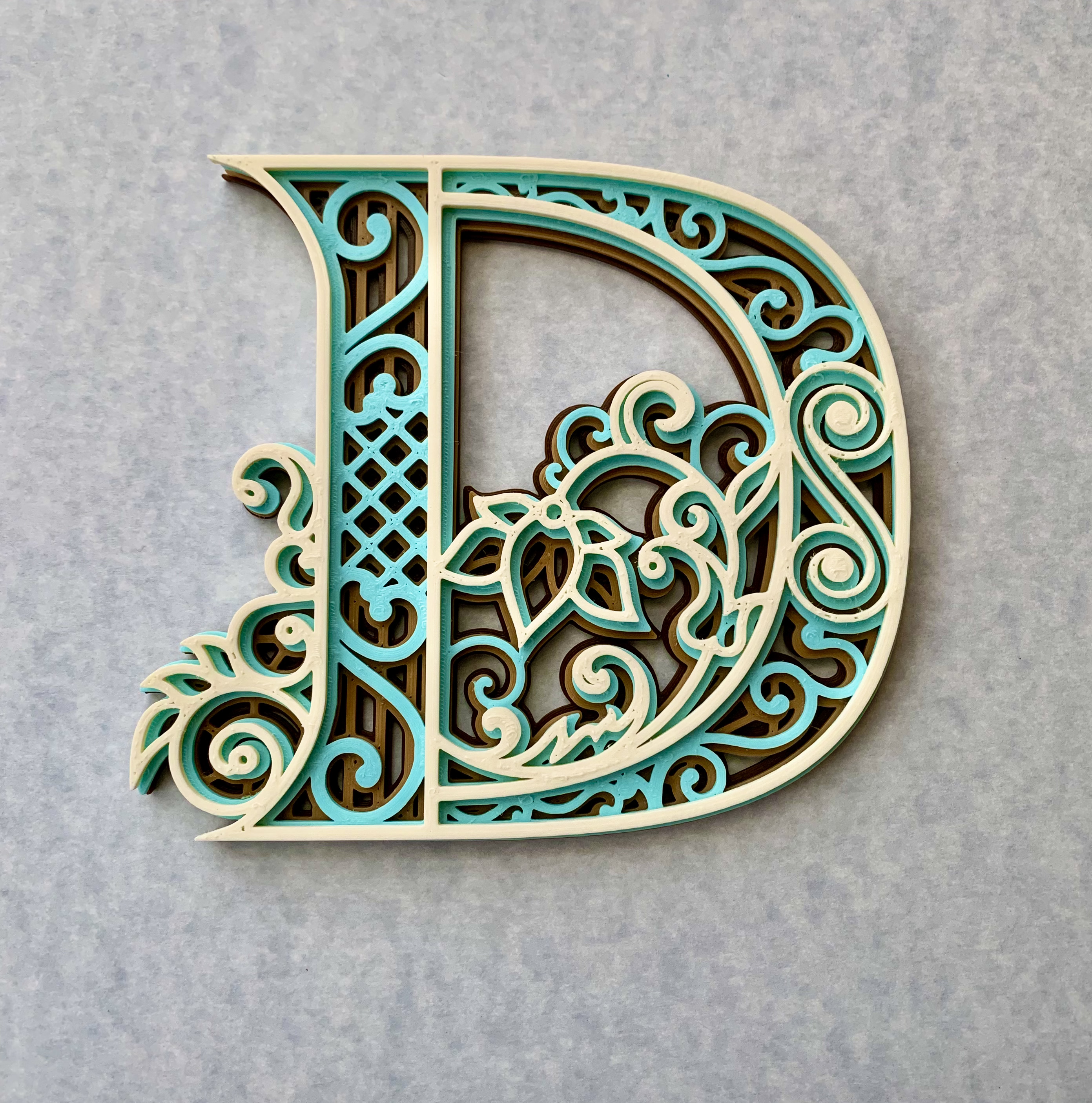 Ornate Letter D Monogram