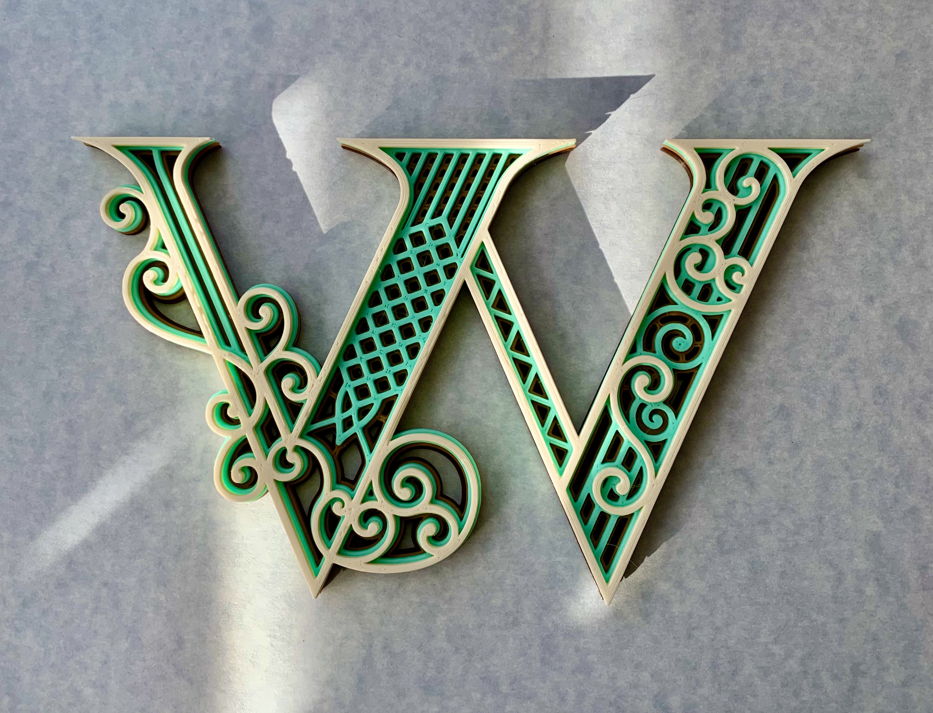 Ornate Letter W Monogram