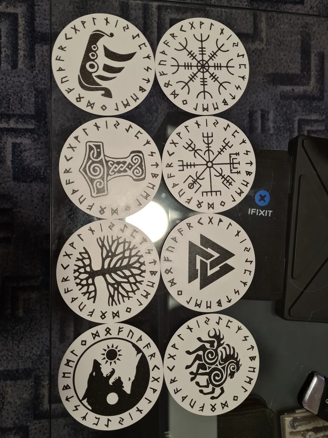 Viking style coasters