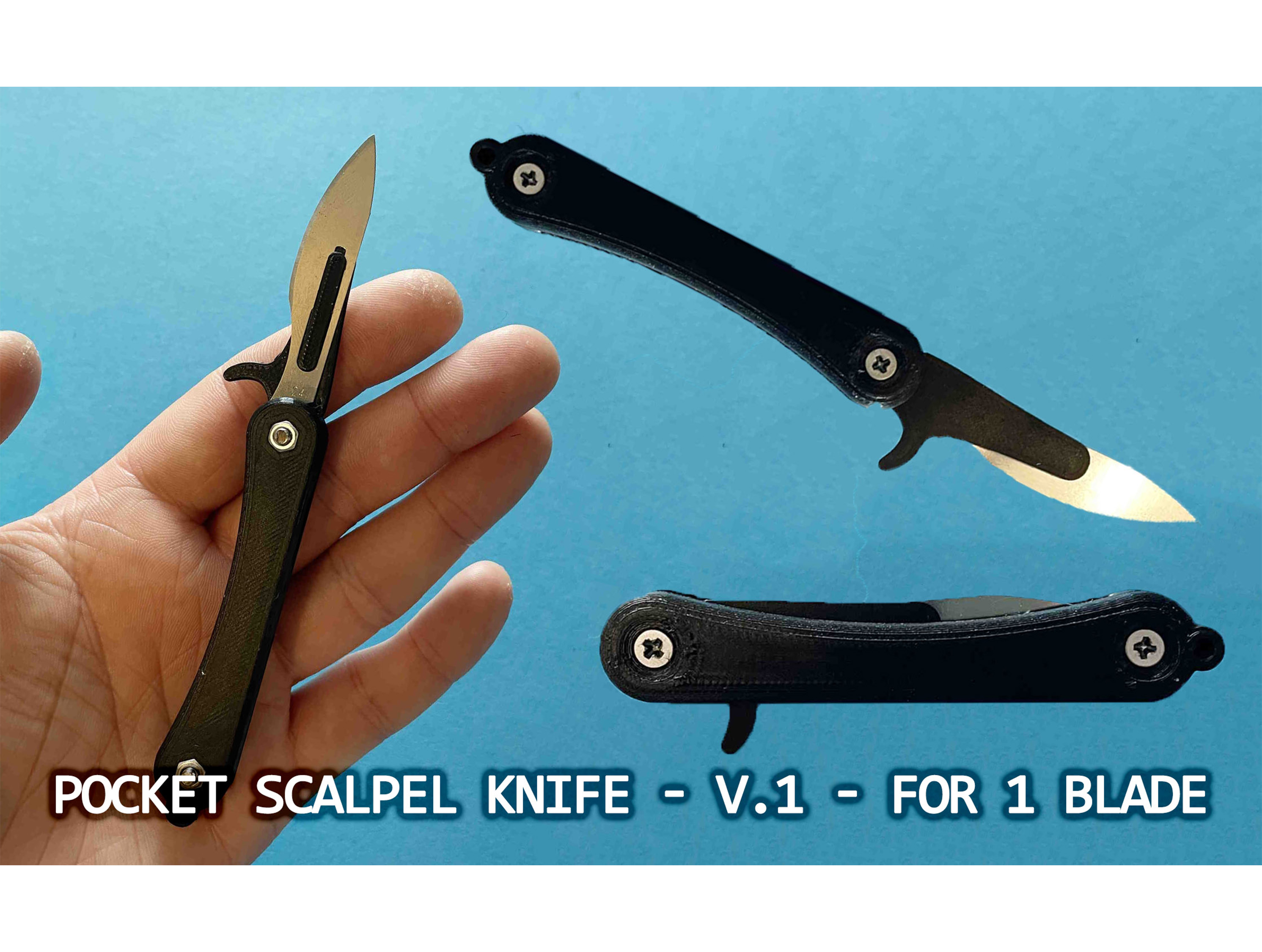 Pocket scalpel knife | folding scalpel knife | (v.1 - for one blade)