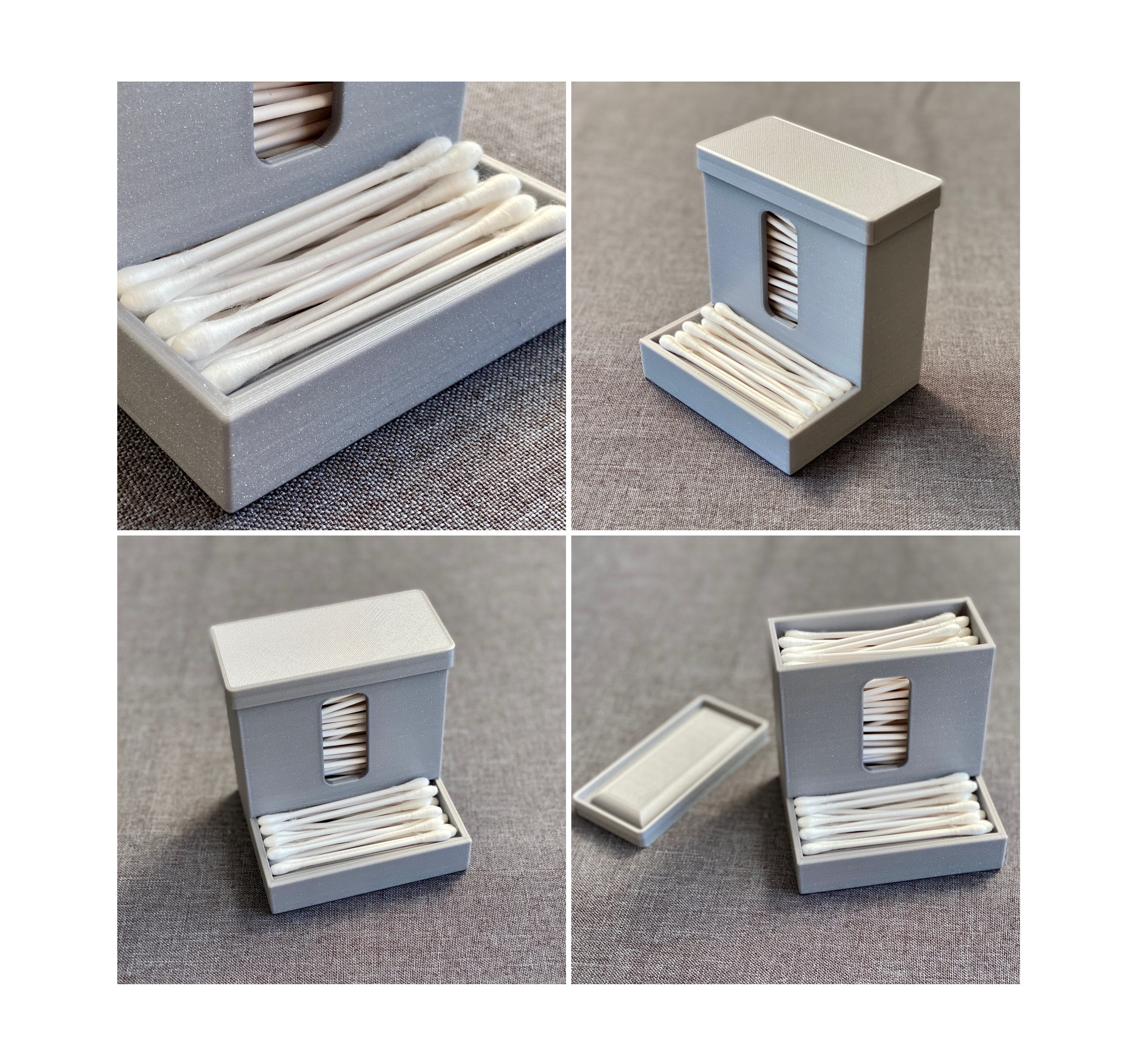 Cotton Swab Dispenser with Lid