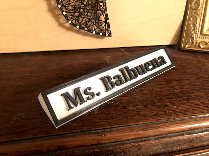 Customizable Desk Name Plate