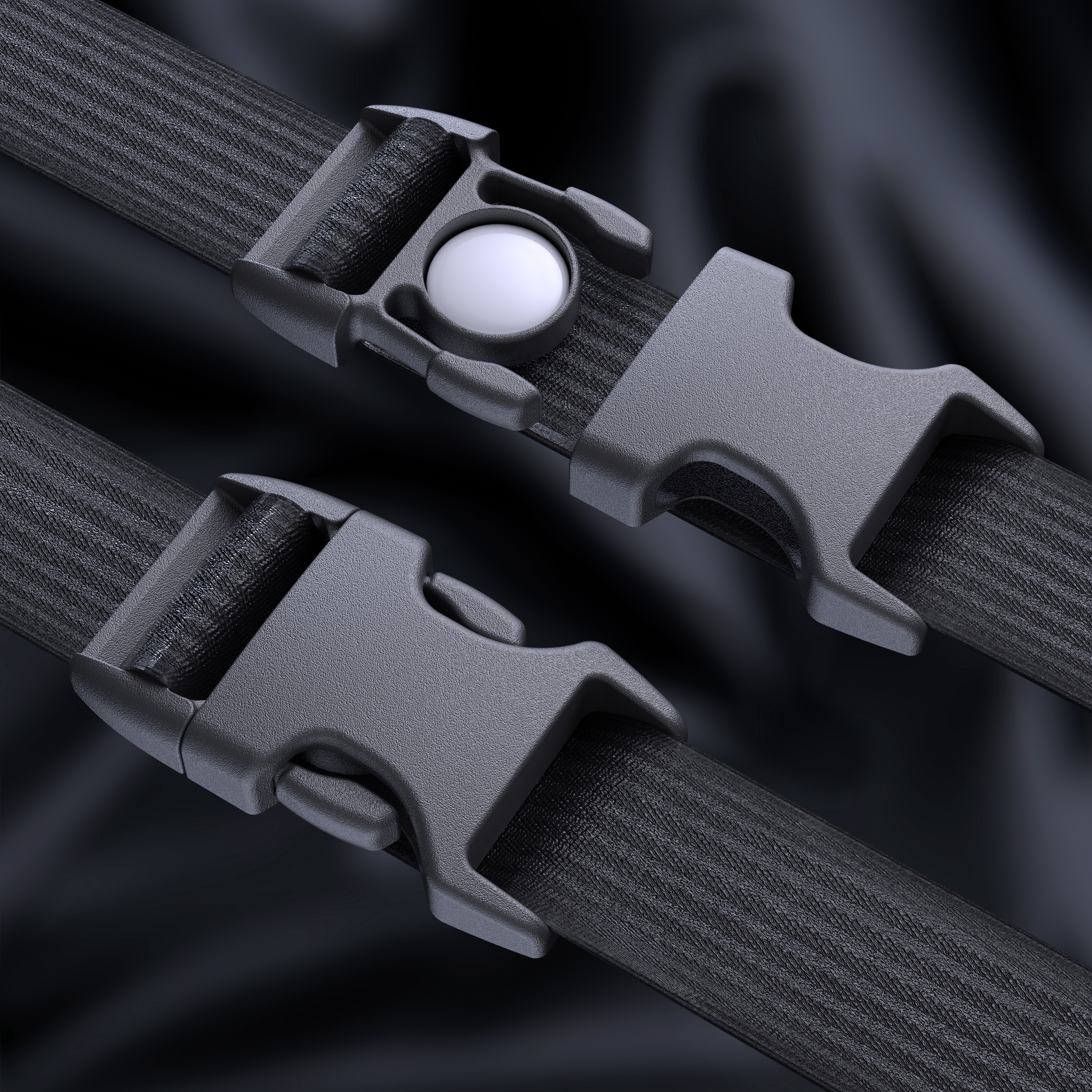 Duffle Bag Buckle with Secret AirTag Compartment (Keeps your AirTag hidden from Thieves)