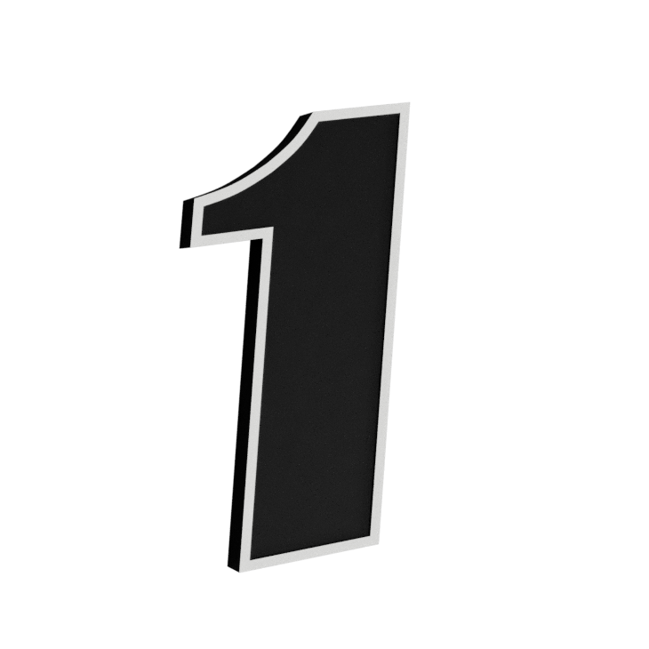 V2 House Number 1 - 180mm