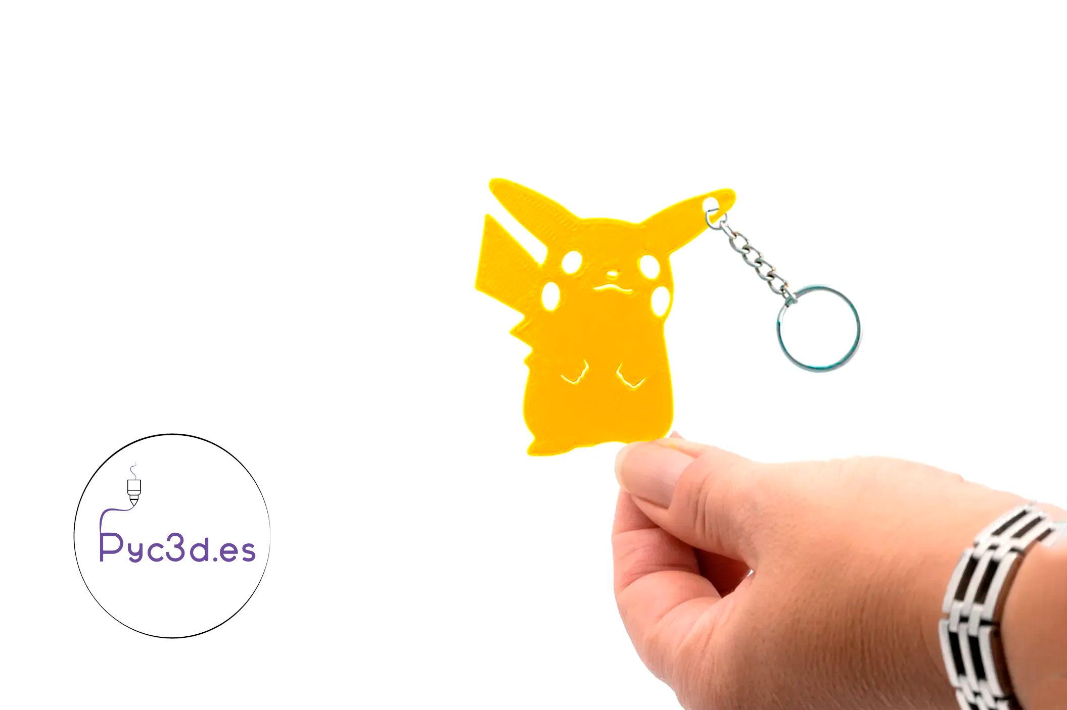 PIKACHU KEYRING SILHOUETTE 2D