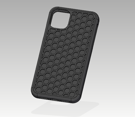 iPhone 11 TPU case hex pattern