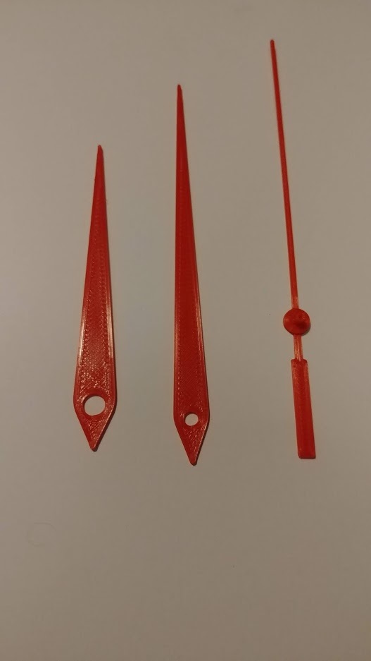 Press-on clock hands