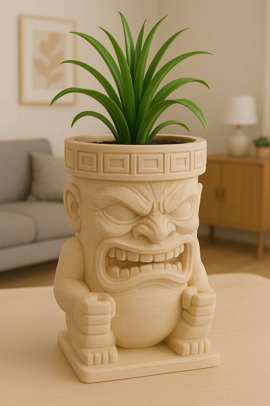 Tiki-Style Plant Holder β 3D Printable Planter