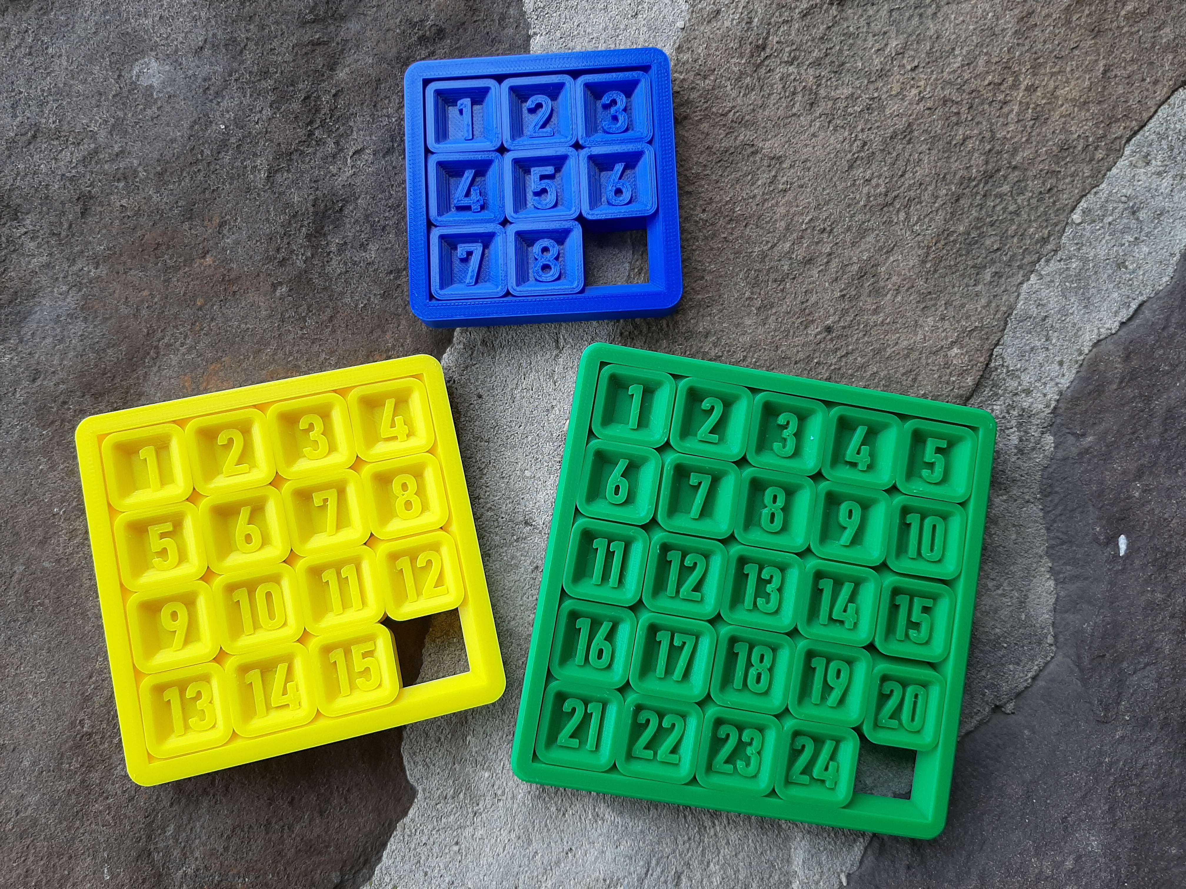 Print in Place Sliding Number Puzzle