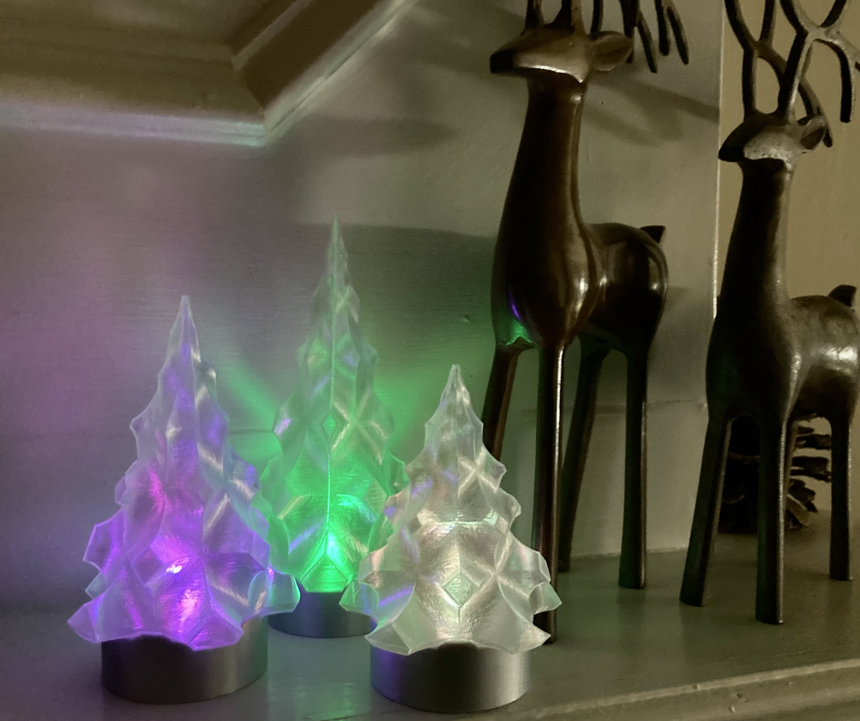 Christmas tree with LED tea light candle