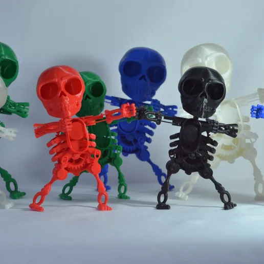 head for dancing skeleton with horns